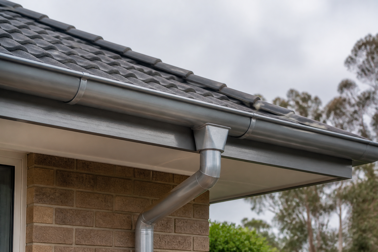Gutter cleaning on a Brisbane home