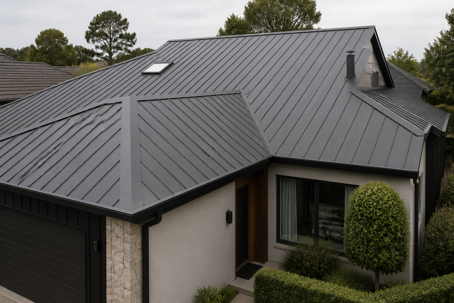 Colorbond metal roofing on a Brisbane home